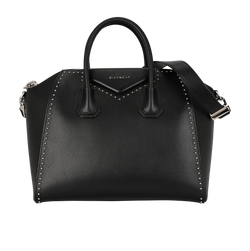 Large Antigona bag, Leather, Black, 3CB0195, S/DB, 2*